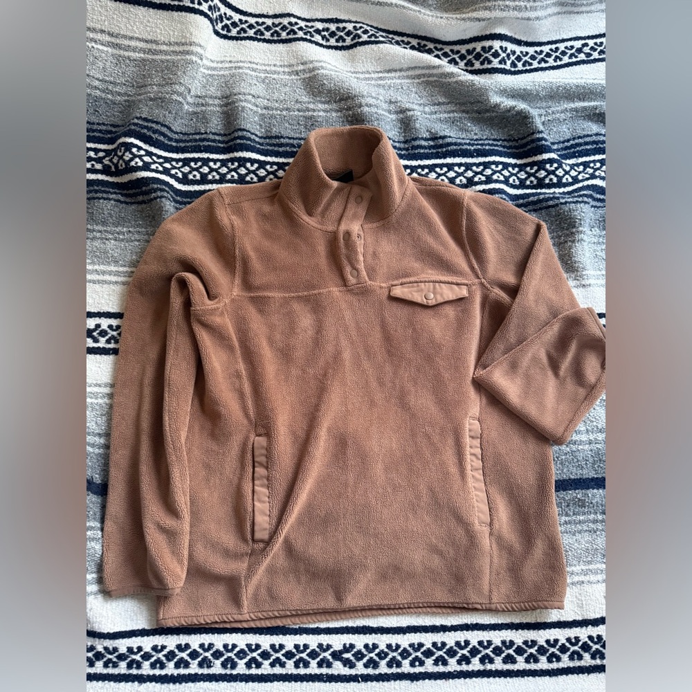 32 Degrees Womens Brown 1/4 Button Up Sweater Size Small